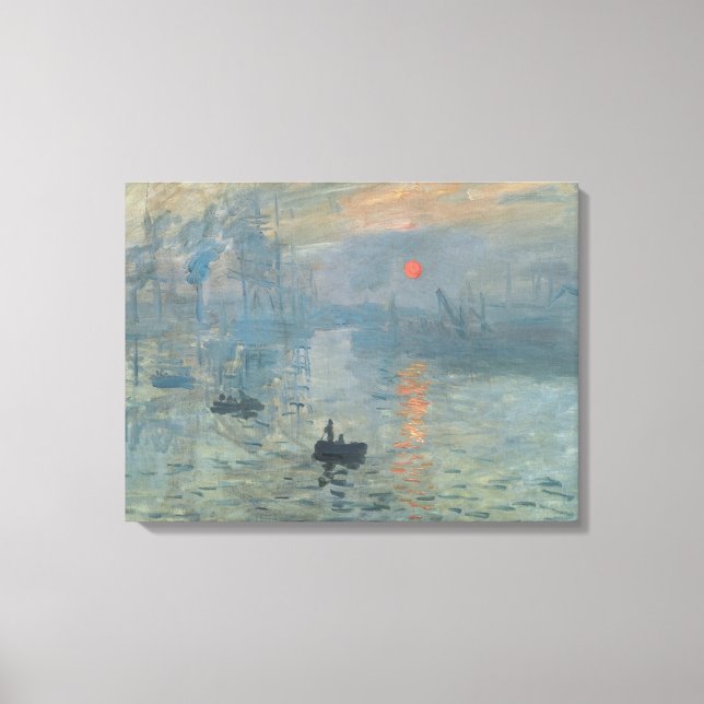 Claude Monet Impression Sunrise Soleil Levant Canvas Print (Front)