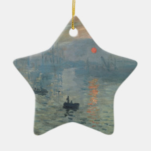 Claude Monet Impression Sunrise Soleil Levant Ceramic Ornament