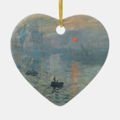 Claude Monet Impression Sunrise Soleil Levant Ceramic Ornament