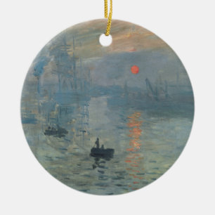 Claude Monet Impression Sunrise Soleil Levant Ceramic Ornament