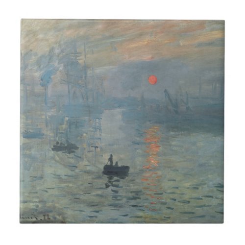 Claude Monet Impression Sunrise Soleil Levant Ceramic Tile
