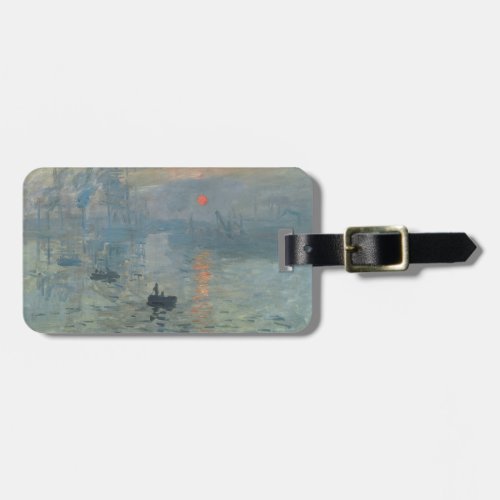 Claude Monet Impression Sunrise Soleil Levant Luggage Tag