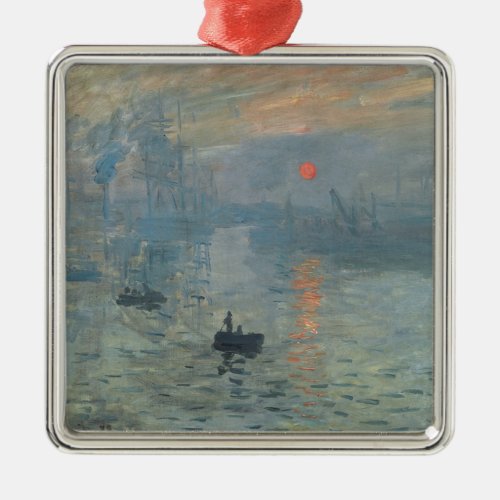 Claude Monet Impression Sunrise Soleil Levant Metal Ornament