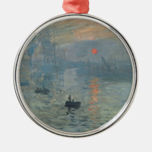 Claude Monet Impression Sunrise Soleil Levant Metal Ornament