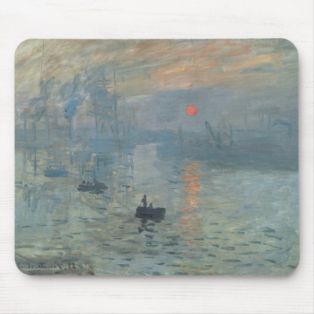 Claude Monet Impression Sunrise Soleil Levant Mouse Pad (Front)