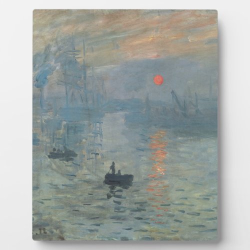 Claude Monet Impression Sunrise Soleil Levant Plaque
