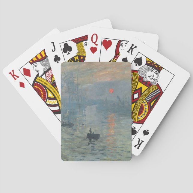 Claude Monet Impression Sunrise Soleil Levant Poker Cards (Back)