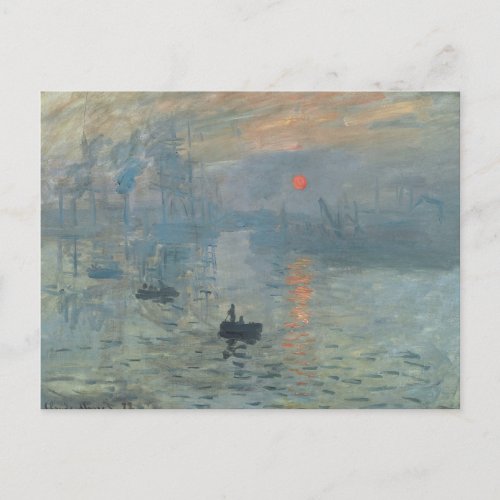 Claude Monet Impression Sunrise Soleil Levant Postcard