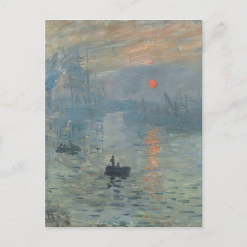 Claude Monet Impression Sunrise Soleil Levant Postcard