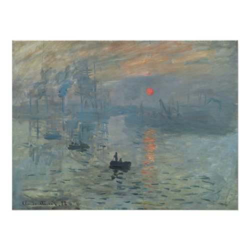 Claude Monet Impression Sunrise Soleil Levant Poster