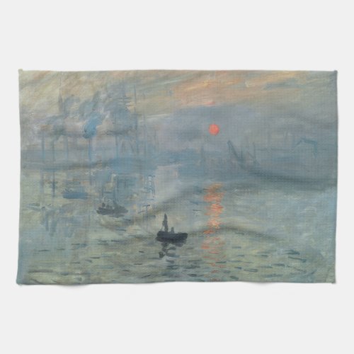 Claude Monet Impression Sunrise Soleil Levant Towel