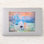 Claude Monet - Impression, Sunrise Sticker<br><div class="desc">Impression,  Sunrise (Impression,  Soleil levant) - Claude Monet,  Oil on canvas,  1872

Impression,  Sunrise depicts the port of Le Havre,  Monet's hometown.</div>