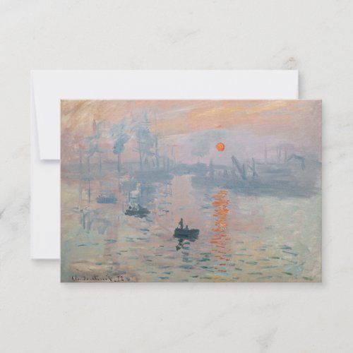Claude Monet _ Impression Sunrise Thank You Card