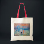 Claude Monet - Impression, Sunrise Tote Bag<br><div class="desc">Impression,  Sunrise (Impression,  Soleil levant) - Claude Monet,  Oil on canvas,  1872

Impression,  Sunrise depicts the port of Le Havre,  Monet's hometown.</div>