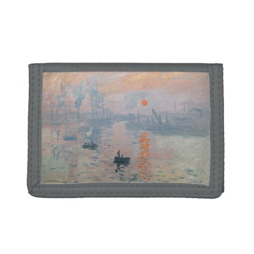 Claude Monet _ Impression Sunrise Trifold Wallet