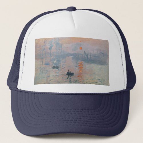 Claude Monet _ Impression Sunrise Trucker Hat