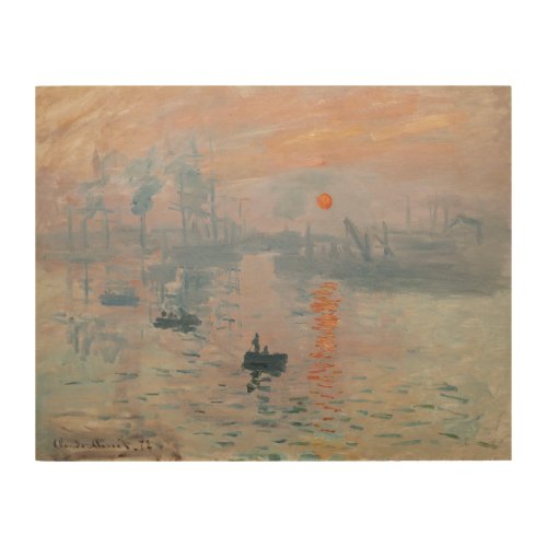 Claude Monet _ Impression Sunrise Wood Wall Art