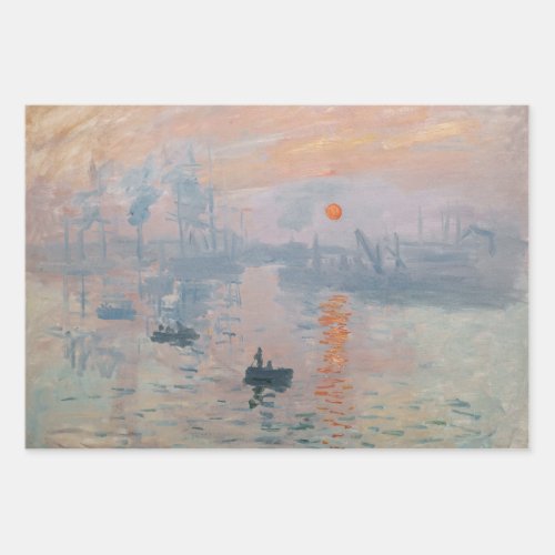Claude Monet _ Impression Sunrise Wrapping Paper Sheets