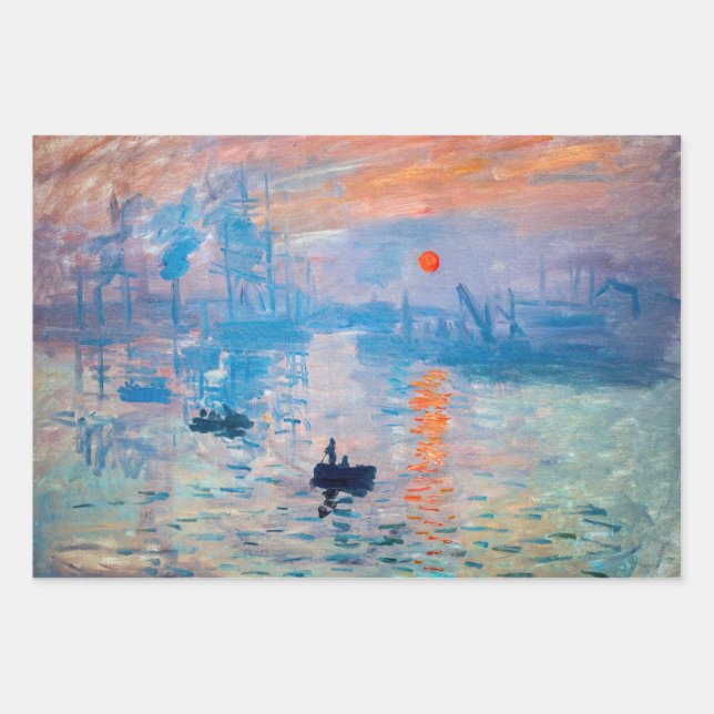 Claude Monet - Impression, Sunrise Wrapping Paper Sheets (Front)