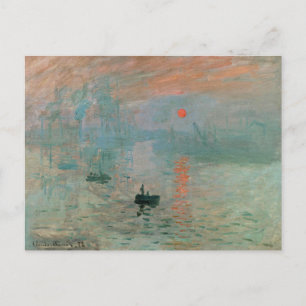Claude Monet- Impressionism, Sunrise, Postcard