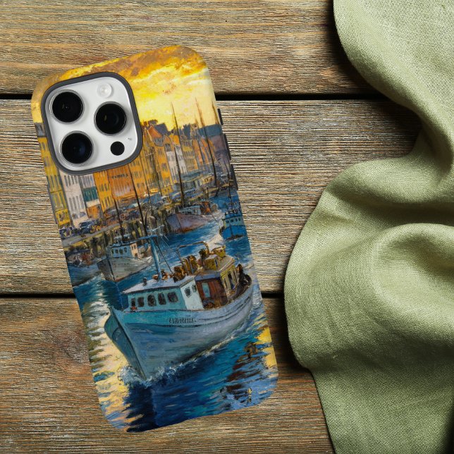 Claude Monet impressionist design of Boat in River Case-Mate iPhone Case (Creator Uploaded)