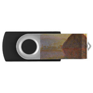 Claude Monet Impressionist Painting Graystaks I Flash Drive