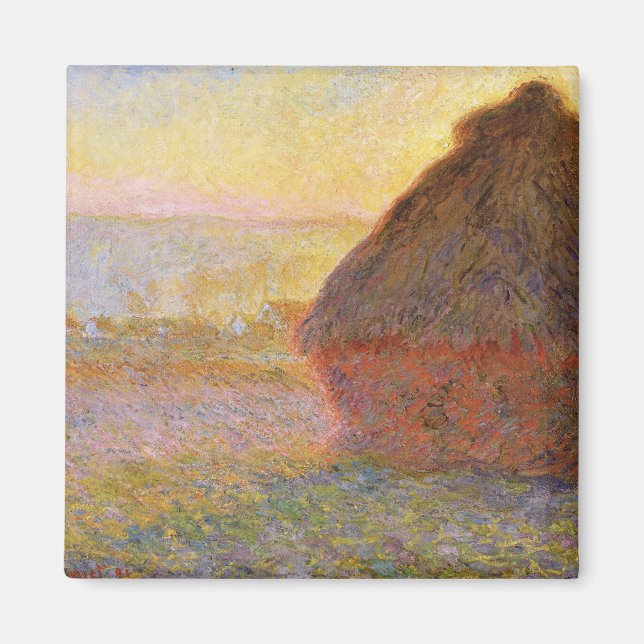 Claude Monet Impressionist Painting Graystaks I Magnet (Front)