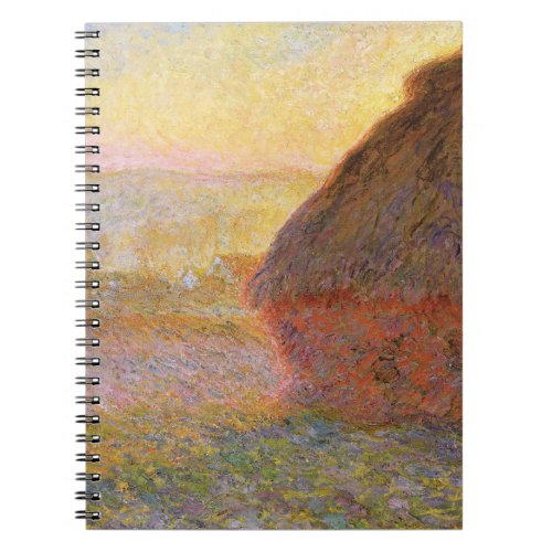 Claude Monet Impressionist Painting Graystaks I Notebook
