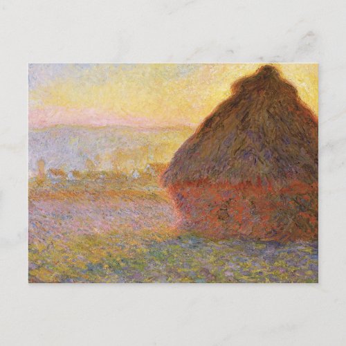 Claude Monet Impressionist Painting Graystaks I Postcard
