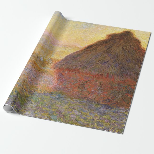 Claude Monet Impressionist Painting Graystaks I Wrapping Paper (Unrolled)
