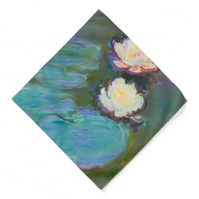 Claude Monet Impressionist Water Lillies Nympheas Bandana (Front)
