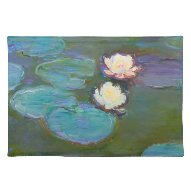 Claude Monet Impressionist Water Lillies Nympheas Cloth Placemat (Front)