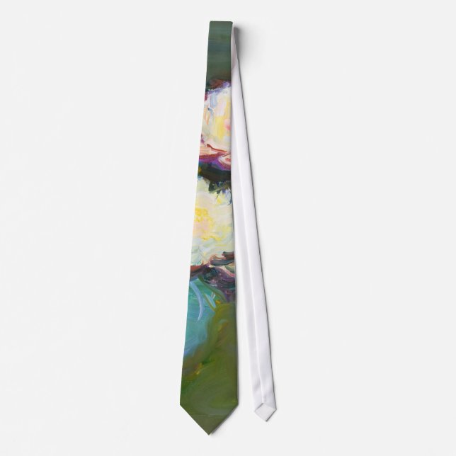Claude Monet Impressionist Water Lillies Nympheas Neck Tie (Front)