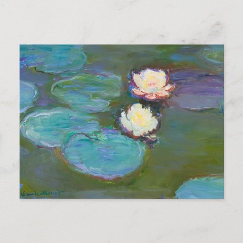 Claude Monet Impressionist Water Lillies Nympheas Postcard