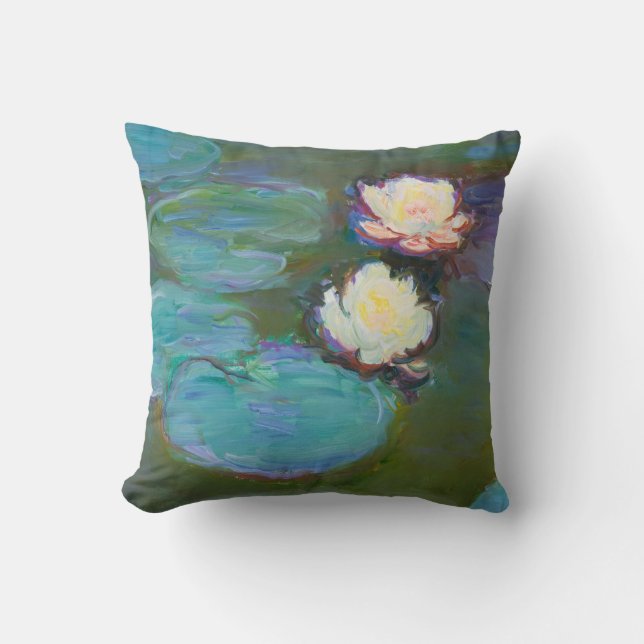 Claude Monet Impressionist Water Lillies Nympheas Throw Pillow (Front)