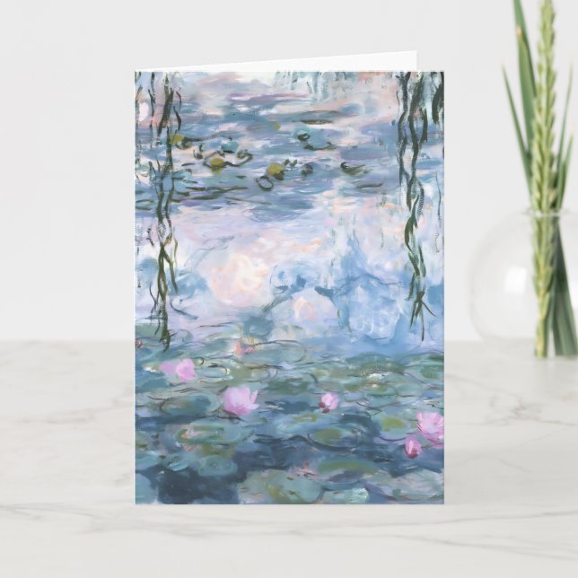 Claude Monet Impressionist Water Lillies Painting Card (Front)