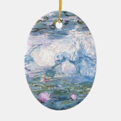 Claude Monet Impressionist Water Lillies Painting Ceramic Ornament