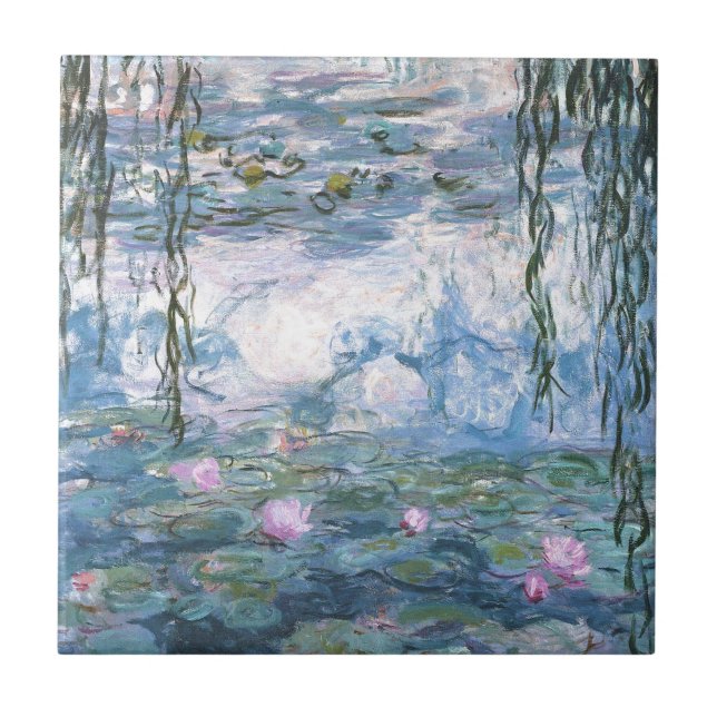 Claude Monet Impressionist Water Lillies Painting Ceramic Tile (Front)