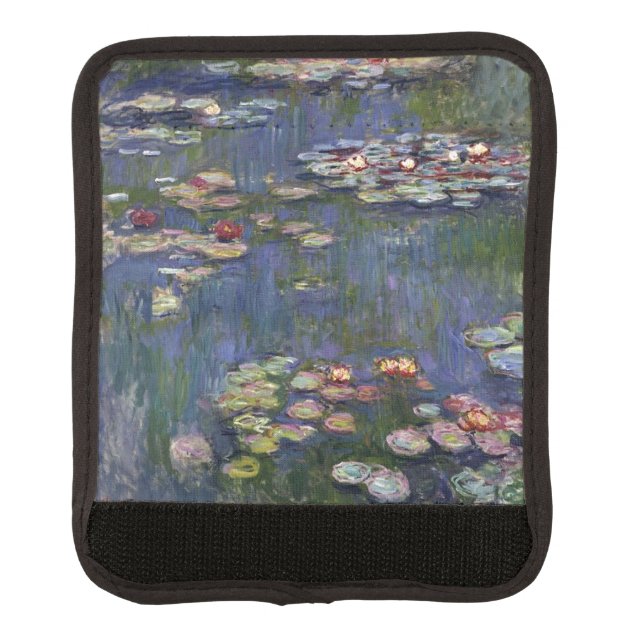 Claude Monet Impressionist Water Lillies Painting Luggage Handle Wrap (Front)