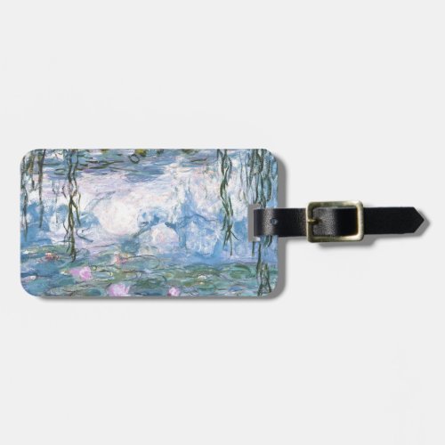 Claude Monet Impressionist Water Lillies Painting Luggage Tag