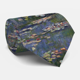 Claude Monet Impressionist Water Lillies Painting Neck Tie