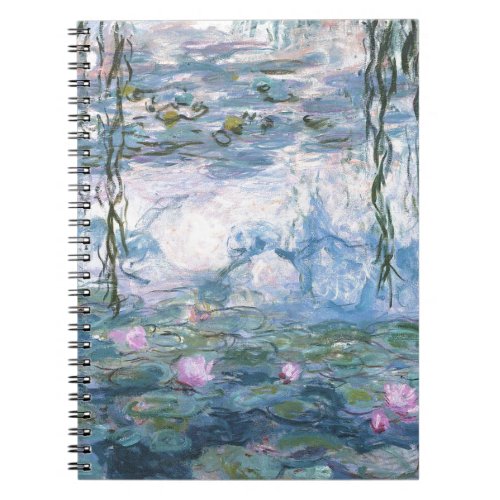 Claude Monet Impressionist Water Lillies Painting Notebook