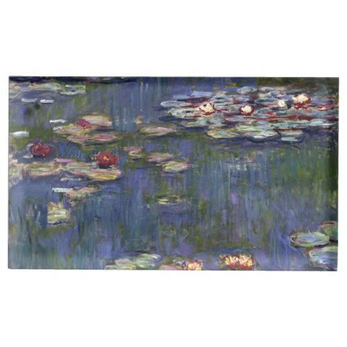 Claude Monet Impressionist Water Lillies Painting  Place Card Holder