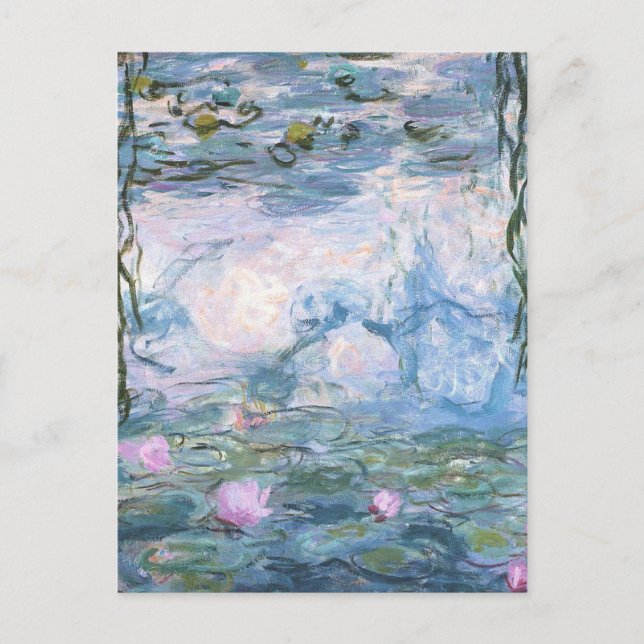 Claude Monet Impressionist Water Lillies Painting Postcard (Front)