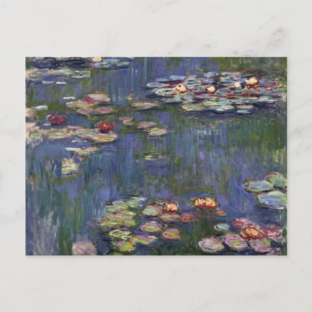 Claude Monet Impressionist Water Lillies Painting Postcard (Front)