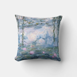 Claude Monet Impressionist Water Lillies Painting Throw Pillow