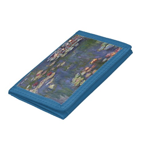 Claude Monet Impressionist Water Lillies Painting Trifold Wallet