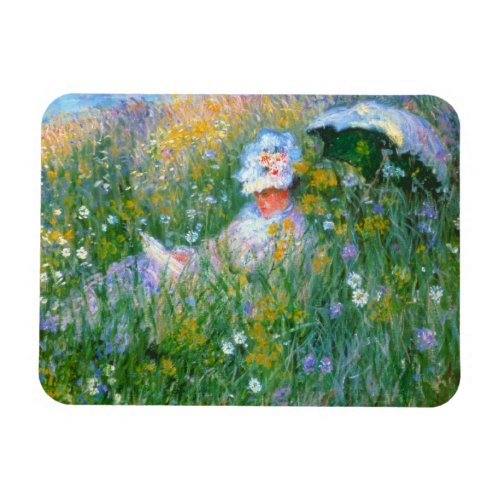 Claude Monet In The Meadow Magnet