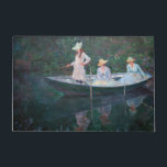 Claude Monet - In the Norvegienne Boat at Giverny Doormat<br><div class="desc">In the Norvegienne Boat at Giverny / La Barque - Claude Monet,  Oil on Canvas,  1887</div>