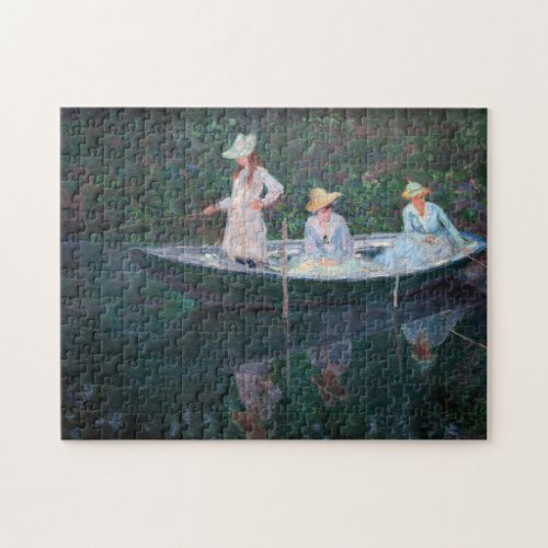 Claude Monet _ In the Norvegienne Boat at Giverny Jigsaw Puzzle